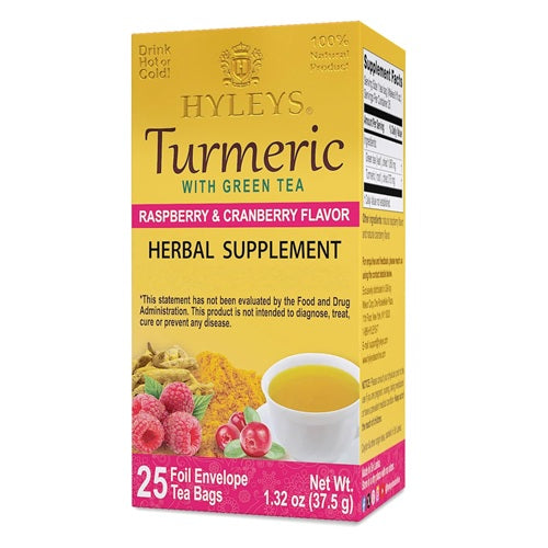 HYLEYS TURMERIC, RASPBERRY & CRANBERRY | W/GREEN TEA 1.32oz