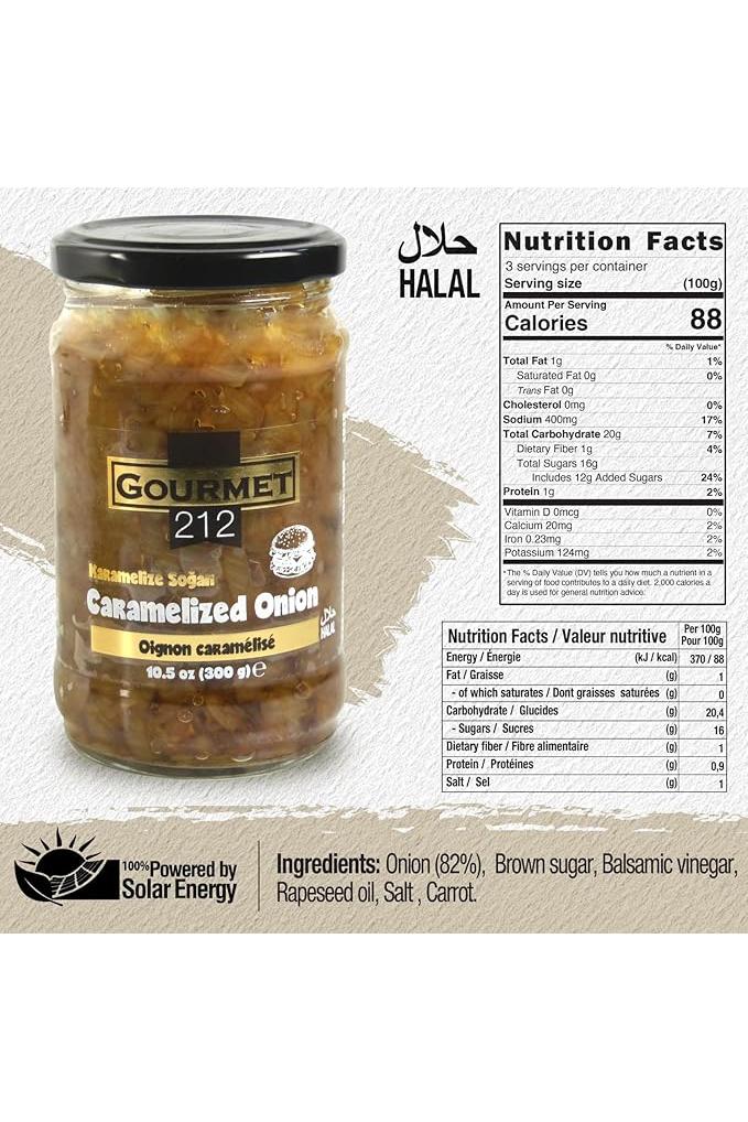 Gourmet212 Caramelized Onion 10.5 Oz - TULUMBA