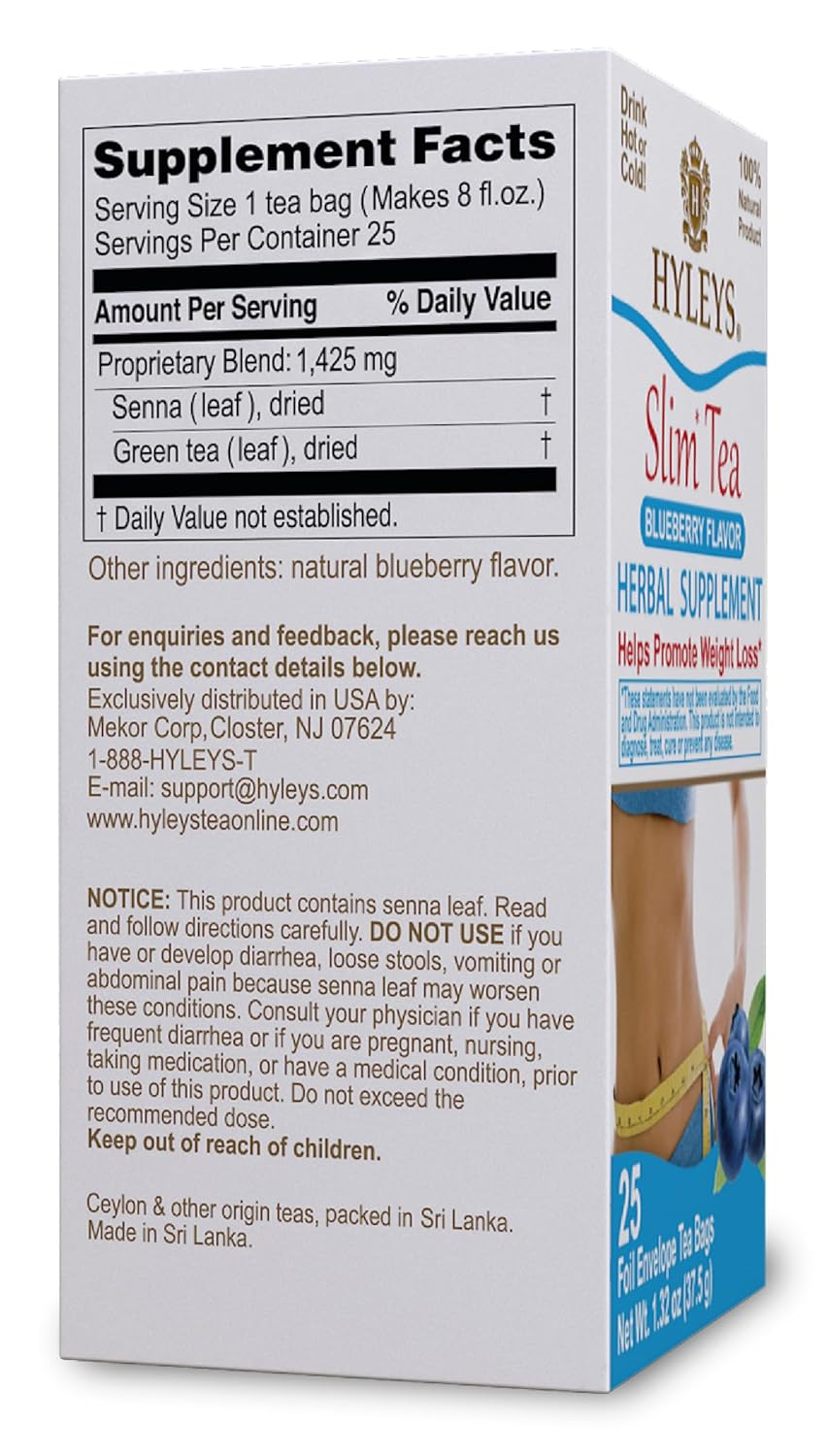 HYLEYS SLIM TEA BLUEBERRY 1.32oz