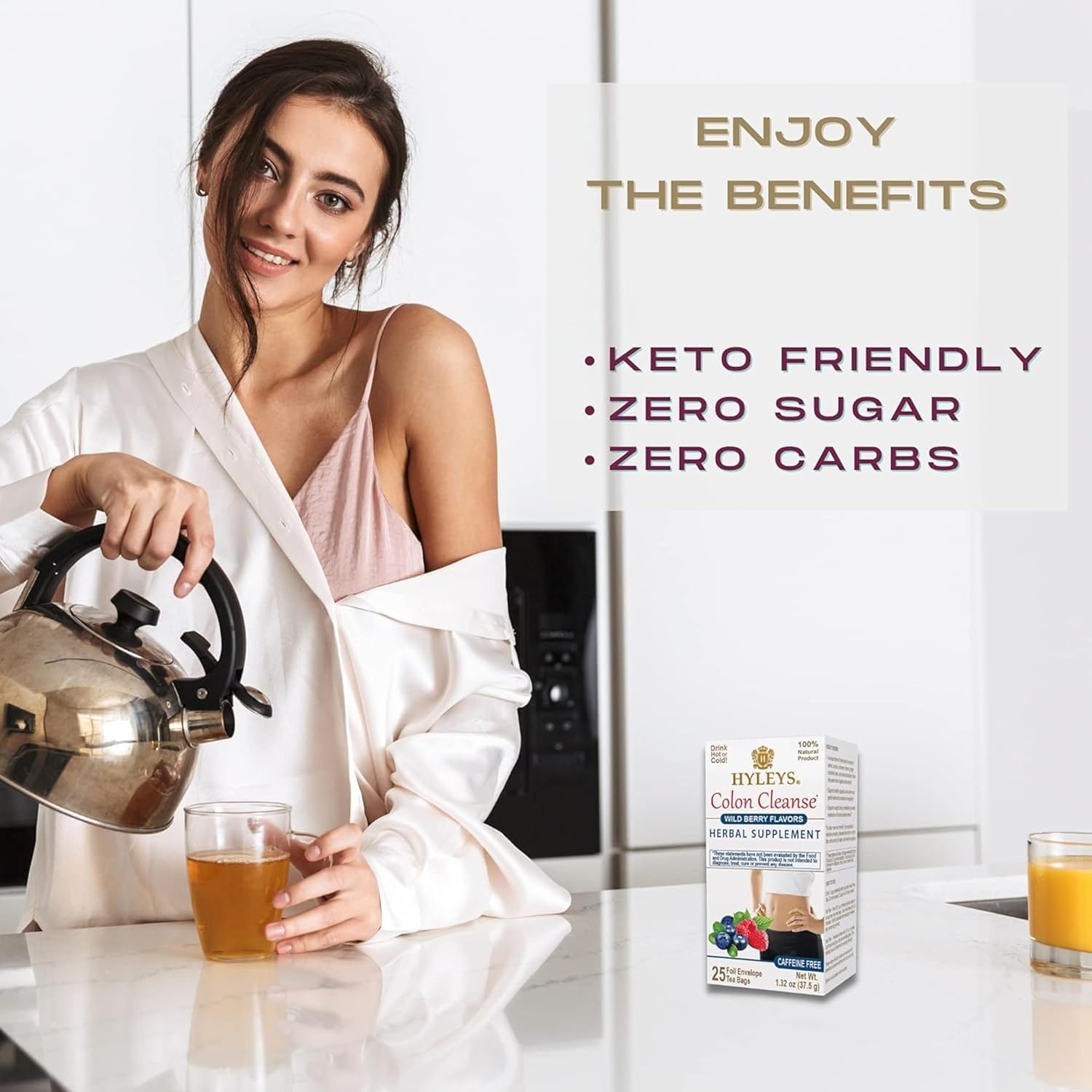 HYLEYS CAFFEINE FREE || LEMON & GINGER || HERBAL TEA 0.88 oz