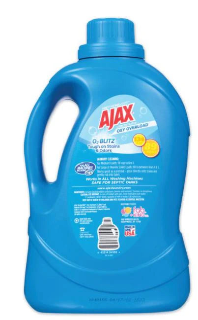 AJAX LIQUID LAUNDRY DETERGENT 134 OZ OXY OVERLOAD