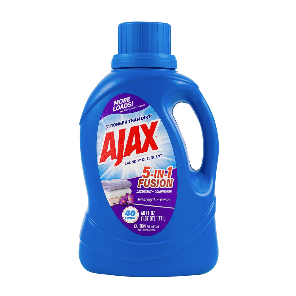 AJAX LIQUID LAUNDRY DETERGENT  5 IN 1 FUSION MIDNIGHT FRESSIA  60 OZ