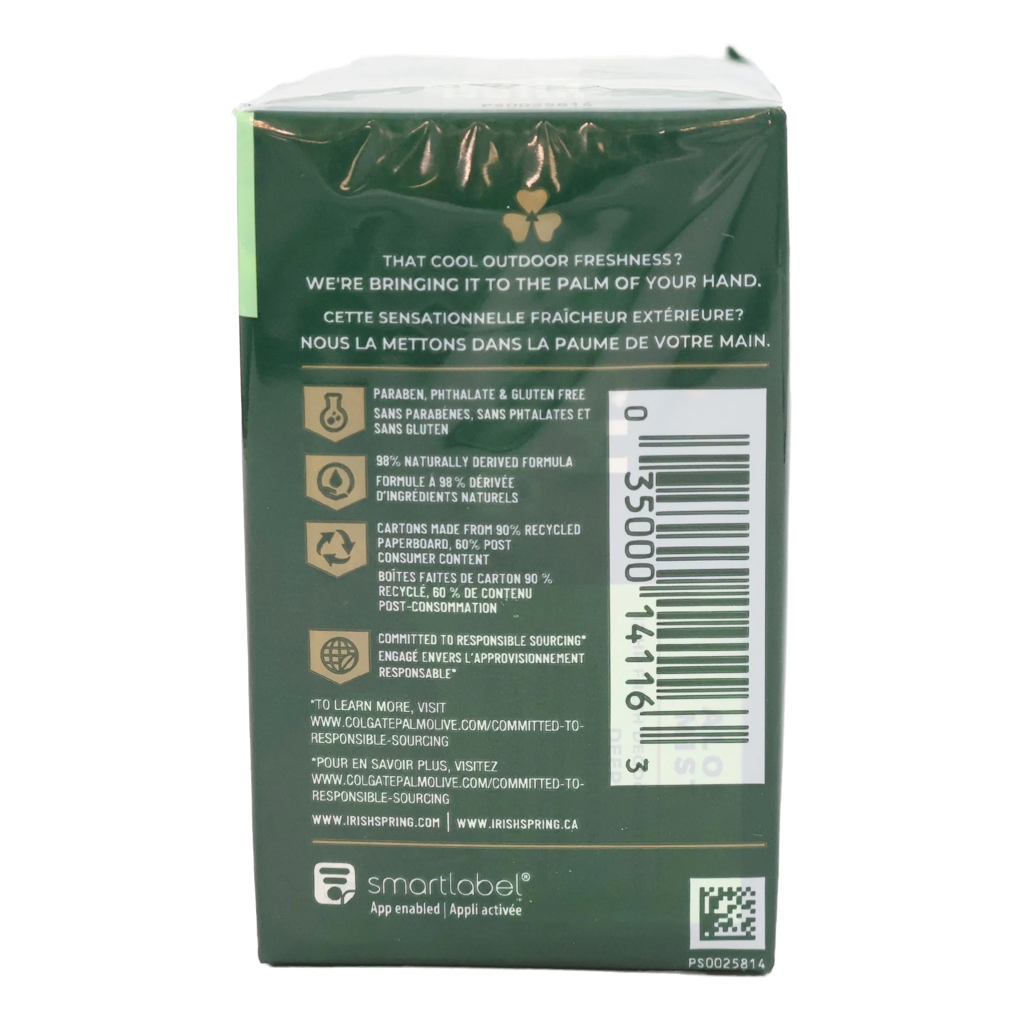 IRISH SPRING BAR SOAP ALOE VERA 3x3.75oz