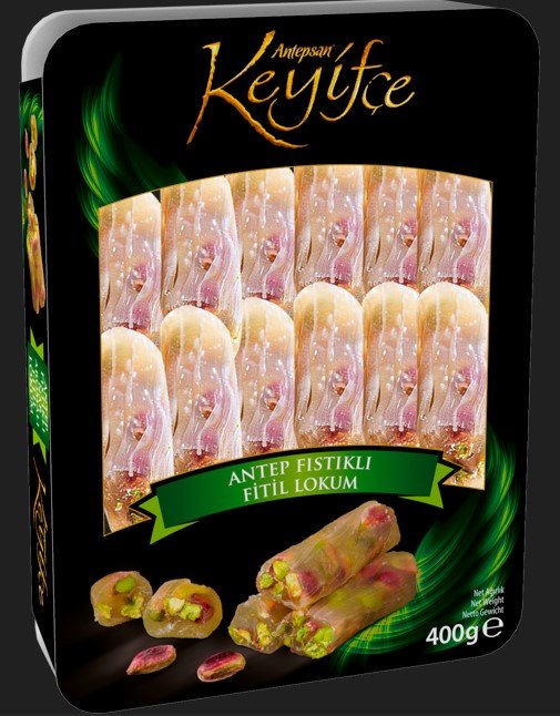 KEYIFCE TURKISH DELIGHT WITH PISTACHIO - ROLL 350gr - TULUMBA