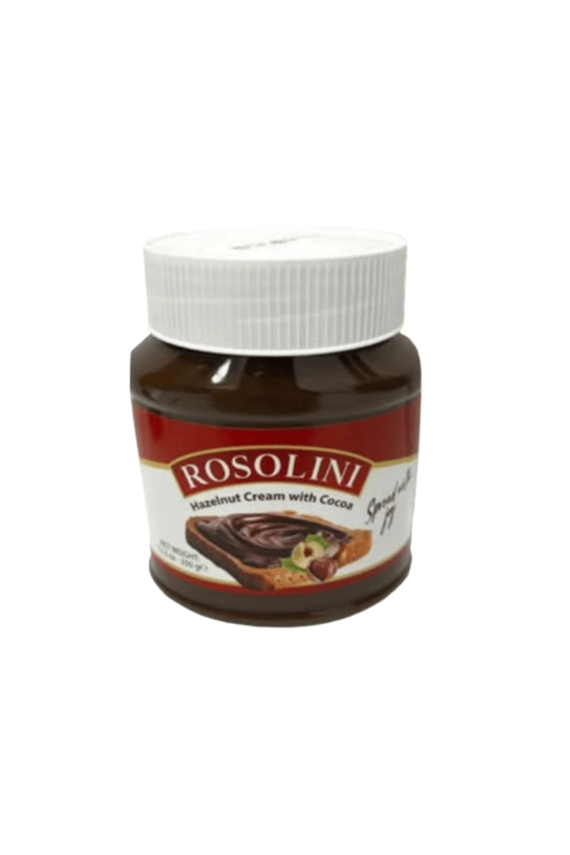 ROSOLINI HAZELNUT CREAM WITH CACAO IN PET JAR 350gr - TULUMBA
