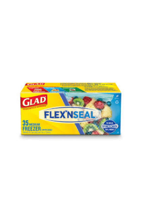 Glad Flex'n Seal + Freezer Storage Plastic Bags - 1 Quart 35ct - TULUMBA