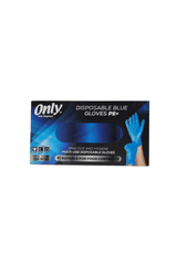 ONLY 100CT DISPOSABLE NYLON GLOVES PE BLUE - TULUMBA