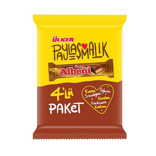 Ulker Albeni Chocolate Covered Bar Multipack 4ct x 1.41 oz ( 40g)
