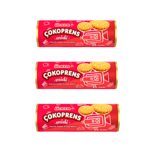 Ulker Cokoprens Midi Biscuits 10ct , 5.64 oz (160g) X 3 pcs