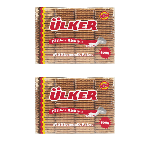 Ulker Potibor Biscuits 28.2 oz (800 g) (Pack of 4) x 2 pcs