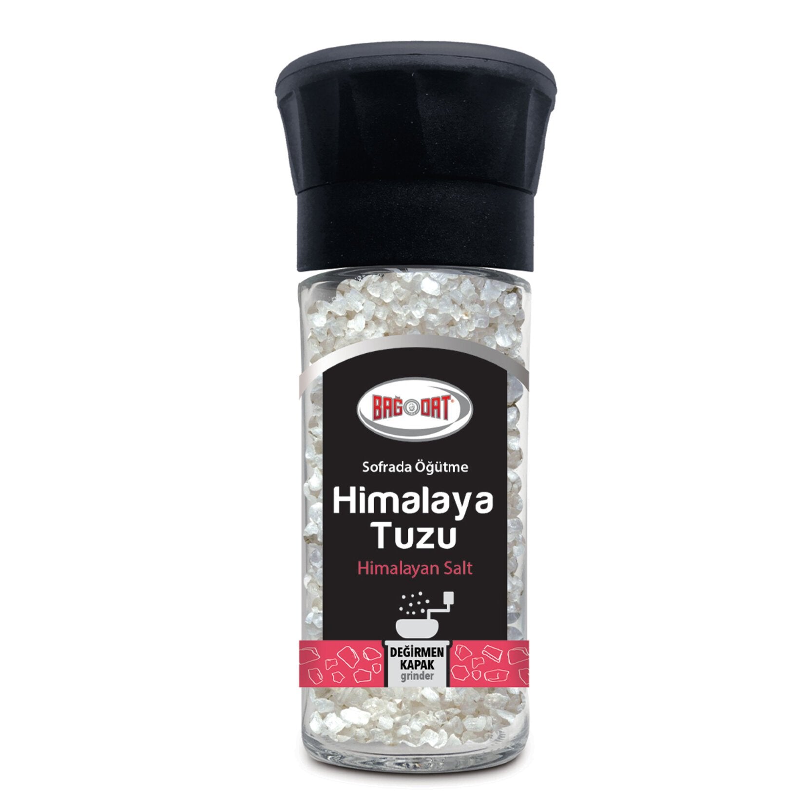 Bagdat Glass Grinder Himalaya Tuzu Himalayan Salt 3.9oz (110g)
