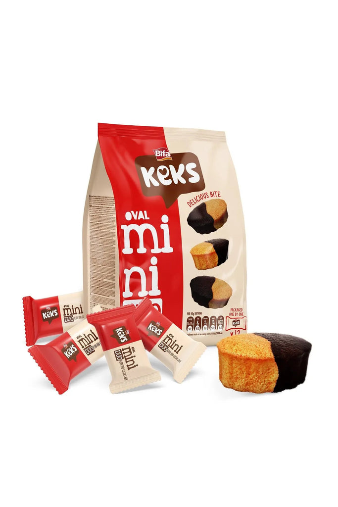 Bifa Keks Mini Oval Plain and Cocoa Cake – 170 g