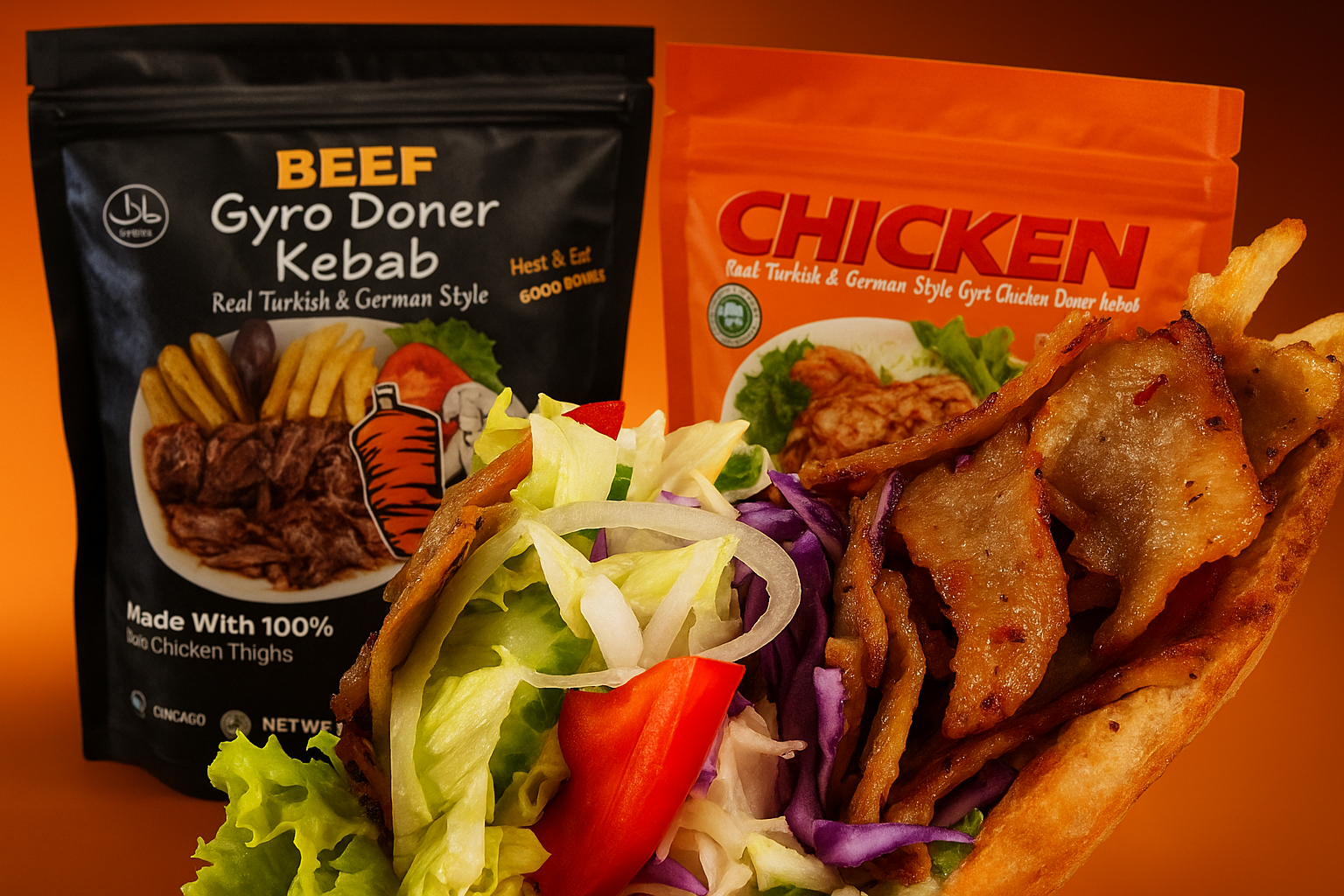 Dedem Chicken Gyro Doner Kebab 5lb (2.26kg)