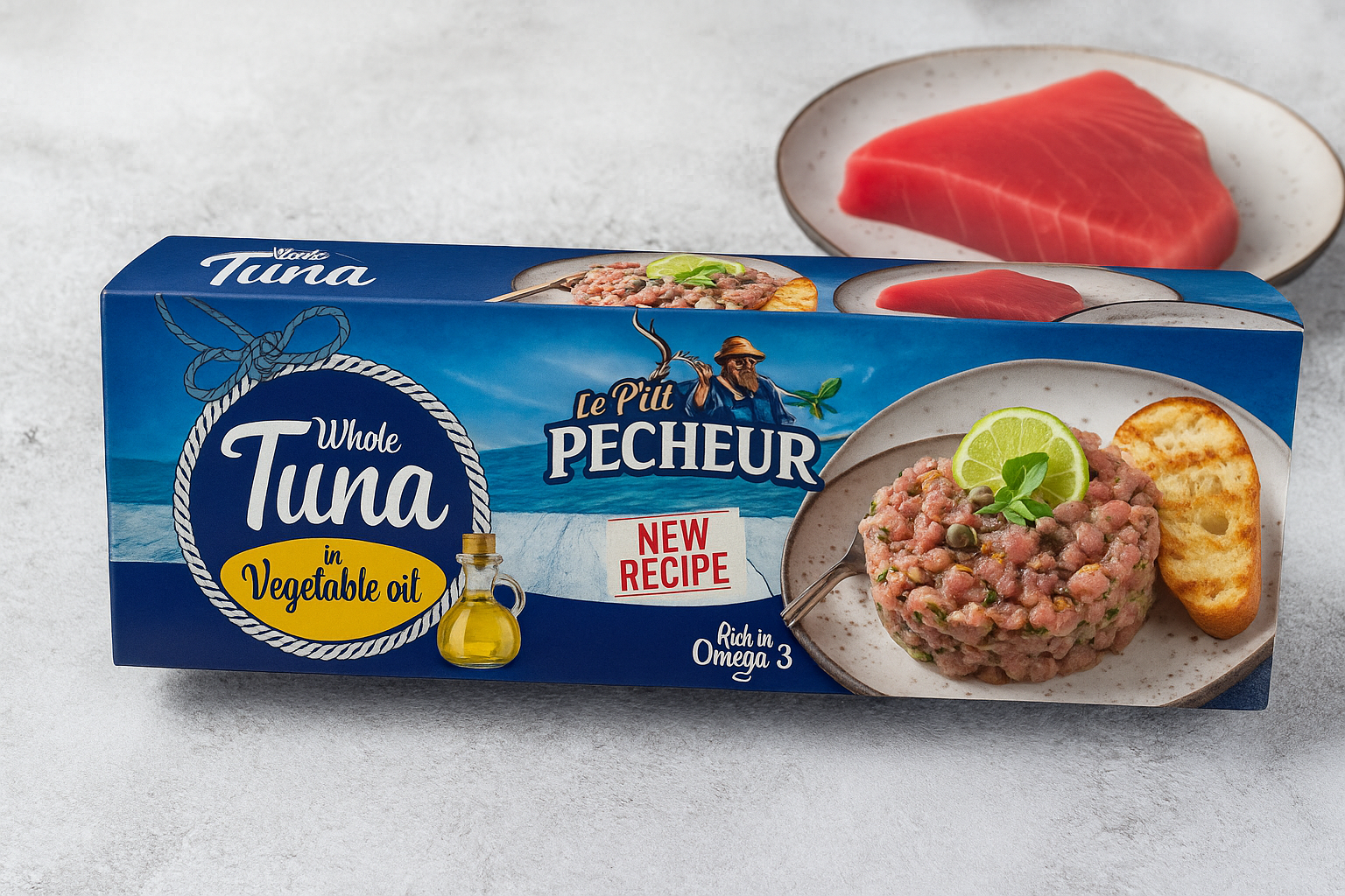 Tuna Fillet P'tit Pecheur In Vegetable Oil 3 x 2.82 oz (80 g)