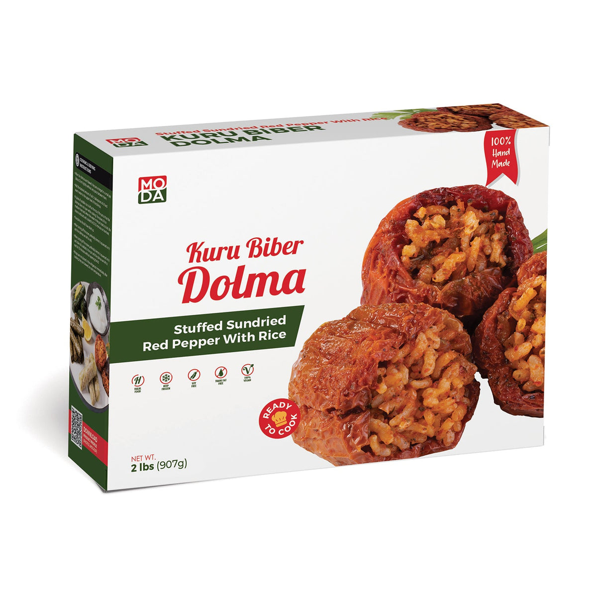 Moda Dolma, Stuffed Dried Red Pepper with Rice, Uncooked, 2lbs (907g)
