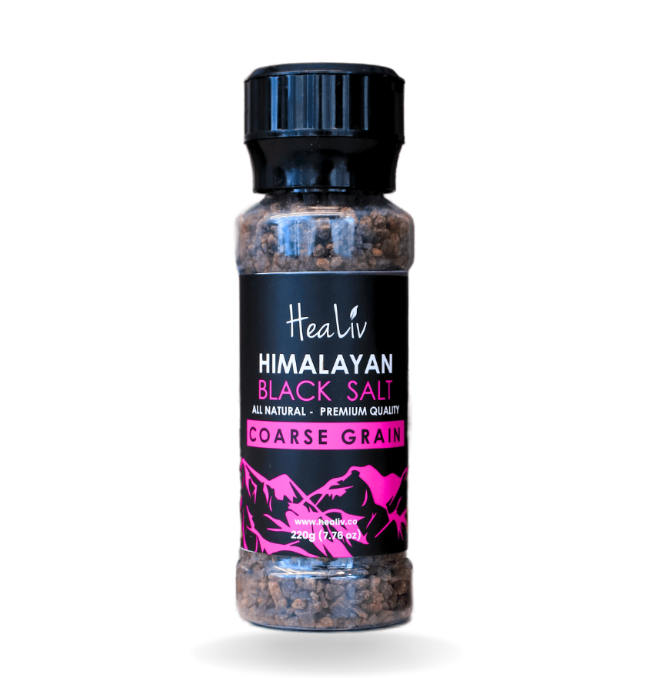 Himalayan Black Salt Coarse Grain Pet Bottle Shaker 220g  | Smoked