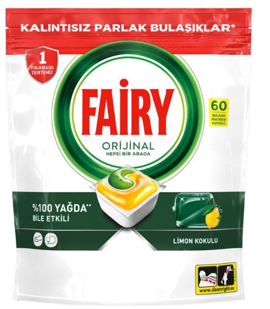 Fairy Original Dishwasher Tablets 60 Capsules