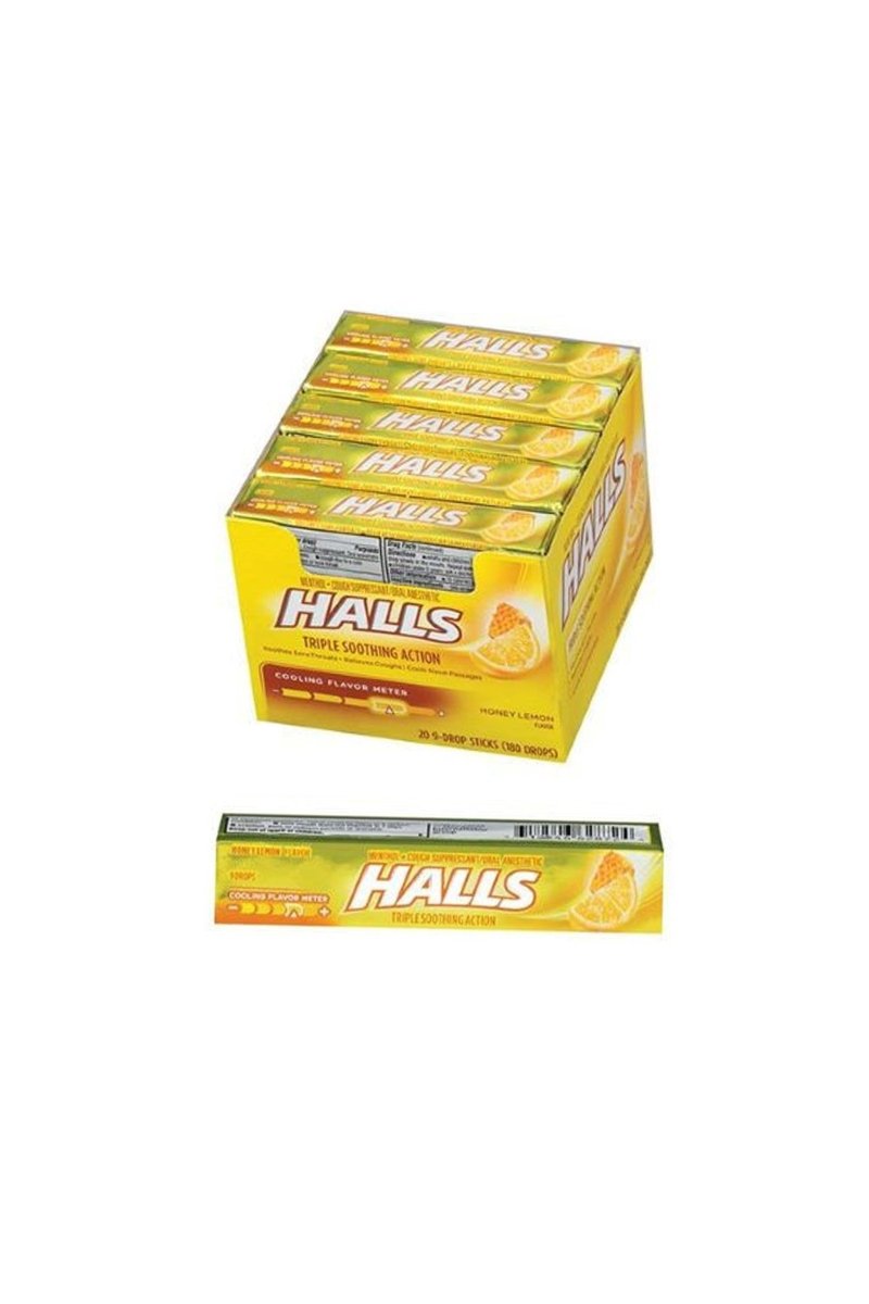 Halls Cough Drops – 9 pcs – Honey Lemon - TULUMBA