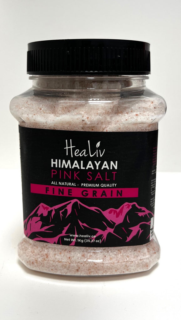 Himalayan Pink Salt Fine Grain Plastic Jar 1Kg