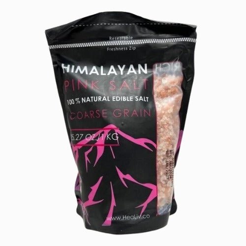 Himalayan Pink Salt – Coarse Grain – 35.27 oz – Doypack / Ziplock Bag - TULUMBA