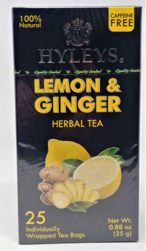 K - HYLEYS CAFFEINE FREE || LEMON & GINGER || HERBAL TEA 0.88 oz