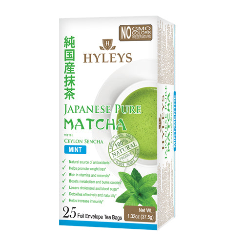 HYLEYS WELLNESS TEA MATCHA & MINT 1.32oz