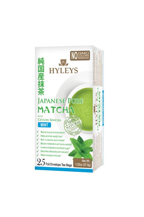 HYLEYS WELLNESS TEA MATCHA & MINT 1.32oz - TULUMBA