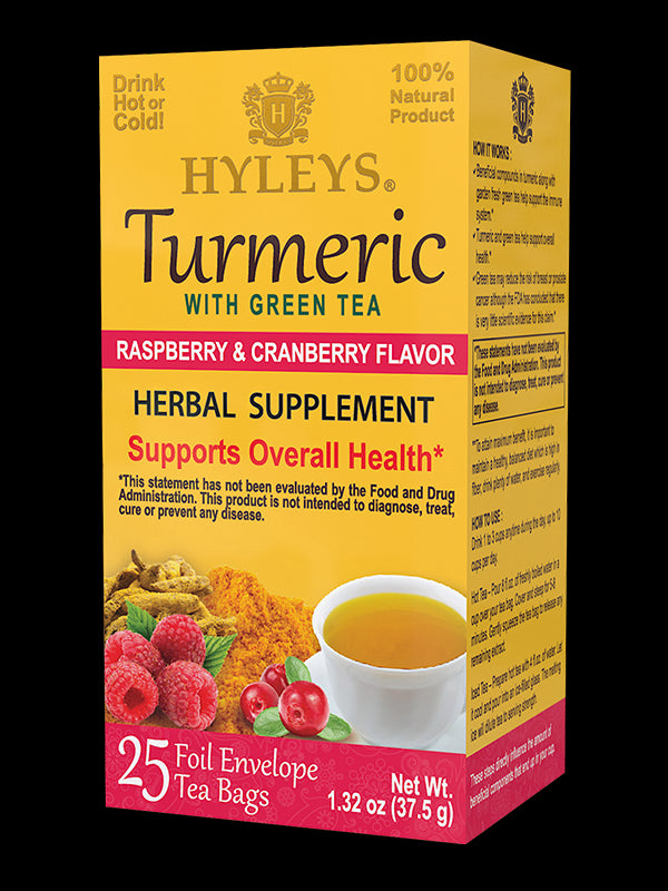 K - HYLEYS TURMERIC, RASPBERRY & CRANBERRY | W/GREEN TEA 1.32oz