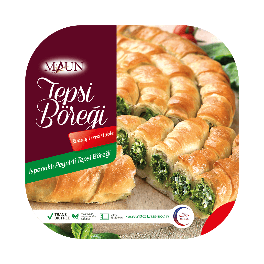 Maun Filo Pie With Spinach &amp; Cheese 800 gr(ıspanaklı tepsi böreği)