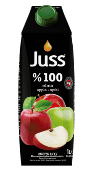 JUSS %100 APPLE JUICE 33.8 OZ (1000ML) (TETRA PACK) - TULUMBA