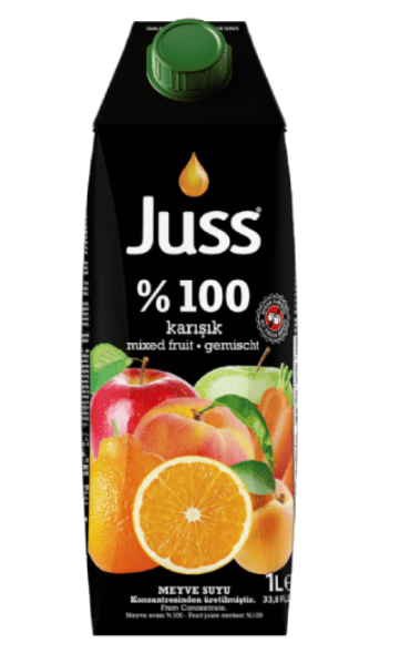 JUSS %100 MIX FRUIT JUICE 33.8 OZ (1000ML) (TETRA PACK) - TULUMBA