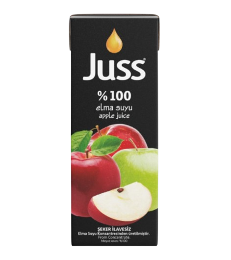 JUSS %100 APPLE JUICE 6.76 OZ (200ML) (TETRA PACK)