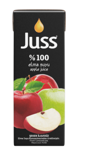 JUSS %100 APPLE JUICE 6.76 OZ (200ML) (TETRA PACK) - TULUMBA