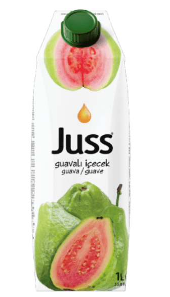 JUSS GUAVA FRUIT DRINK 33.8 OZ (1000ML) (TETRA PACK) - TULUMBA
