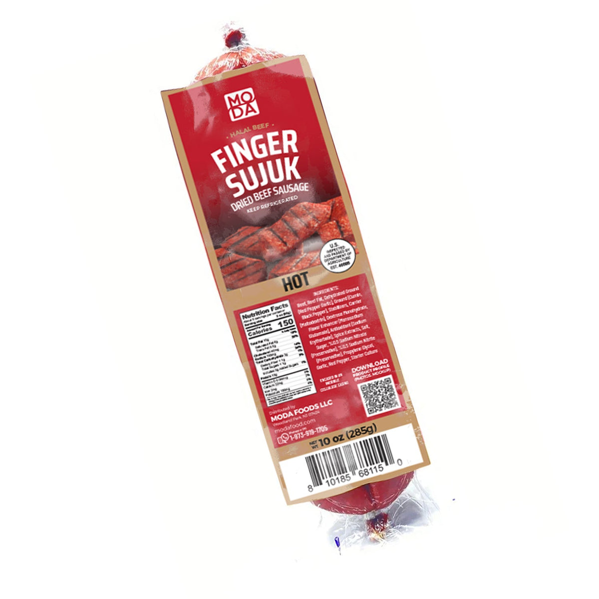 Moda Deli, Sucuk, Stick, Hot, 10oz (285g)