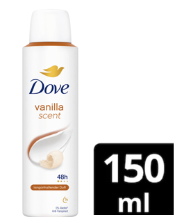 Dove Body Spray Vanilla 5.07 fl oz (150 ml)