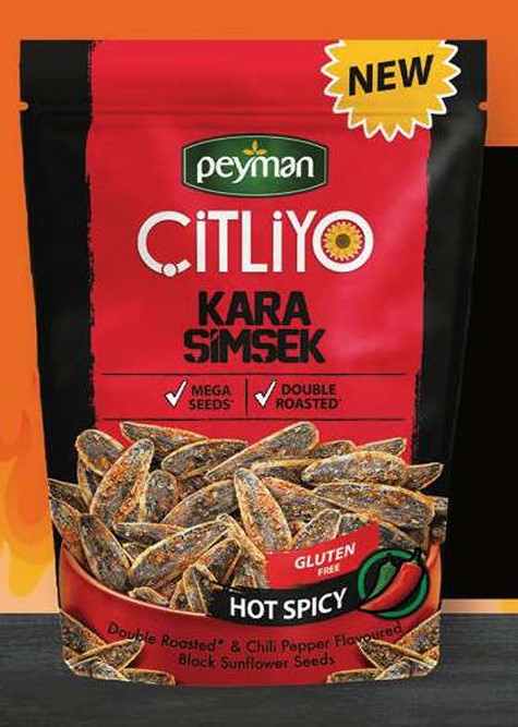 Peyman €itliyo Black Sunflower Seeds Hot Spicy 150gr