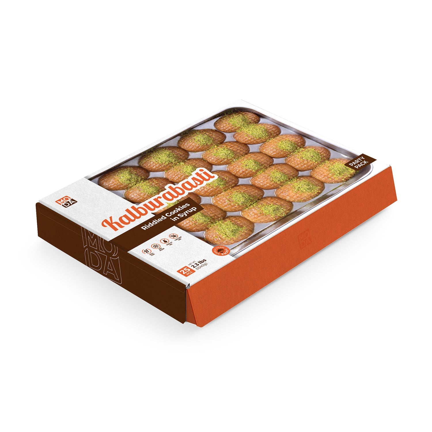 Moda Riddled Cookies in Syrup (Kalburabasti), Party Pack, 25pcs, 2.3lbs (1040g)