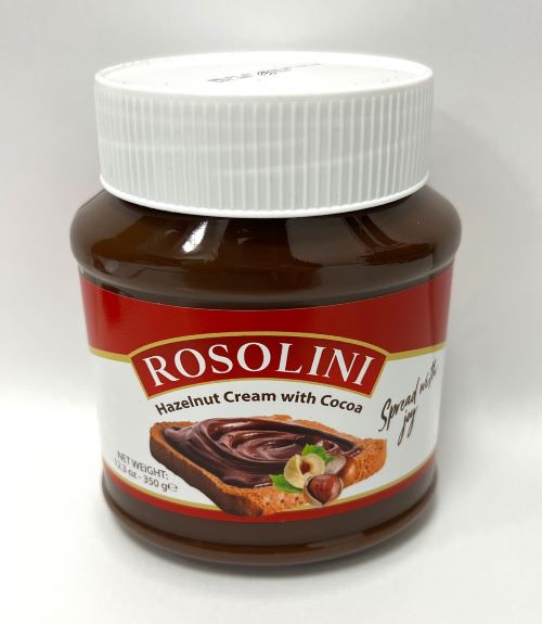 ROSOLINI HAZELNUT CREAM WITH CACAO IN PET JAR 350gr