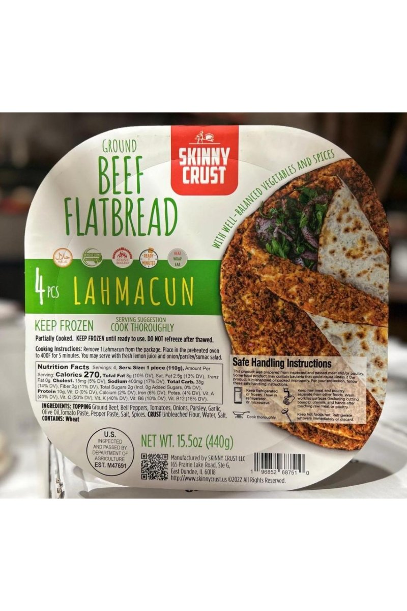 Lahmacun Skinny Crust G. Beef Flatbread (Mild) – 4 pcs - TULUMBA