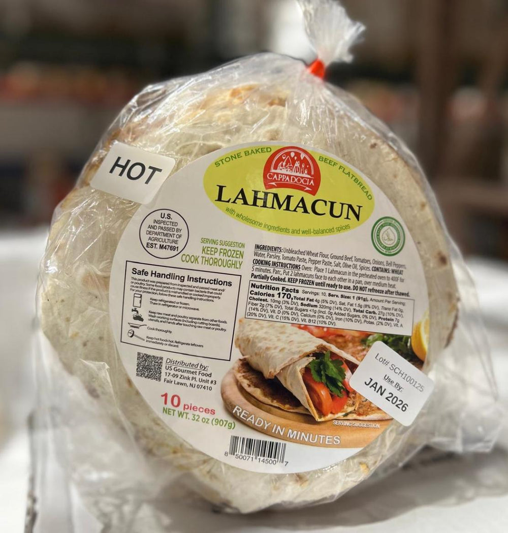 Cappadocia Lahmacun G. Beef Flatbread Spicy (Hot) – 10 pcs - TULUMBA