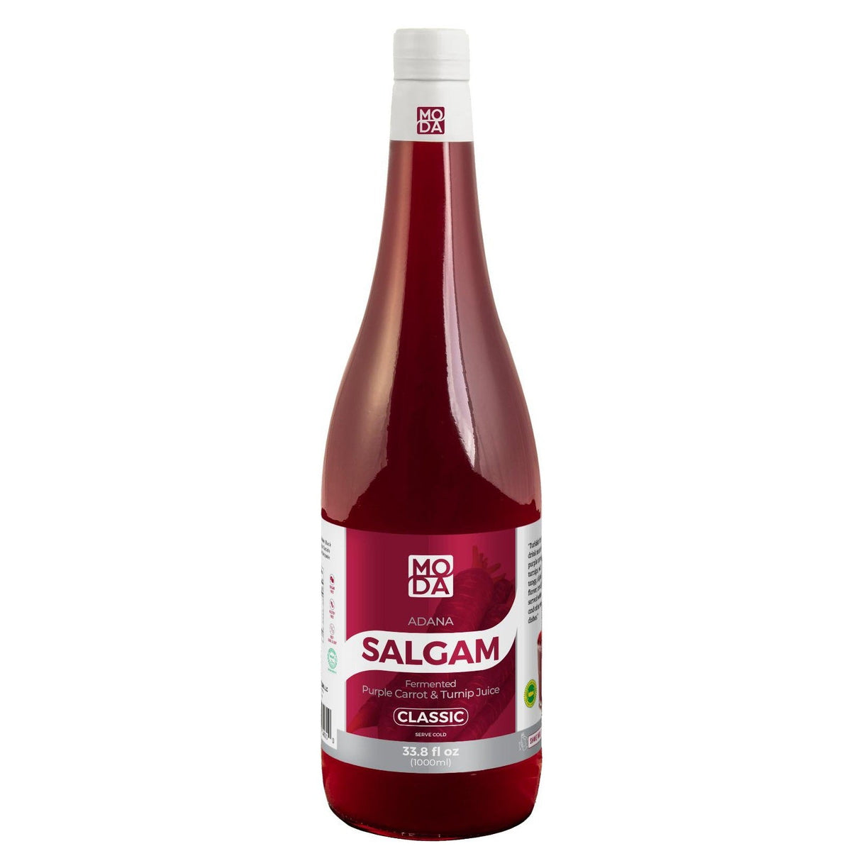 Moda Salgam (Fermented Purple Carrot and Turnip Juice), Mild, Glass, 33.8 fl oz (1000ml)