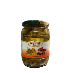 Toprak Grill Green Olives 141/170 14 oz (400 g) (Izgara Yesil Zeytin )