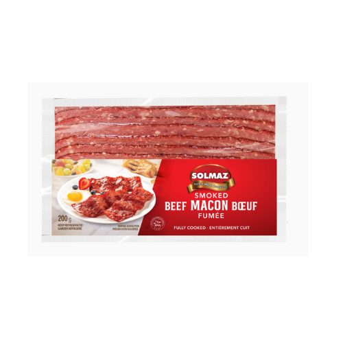 R - SOLMAZ SLICED SMOKED BEEF MACON  (HALAL) 8 OZ (227GR)