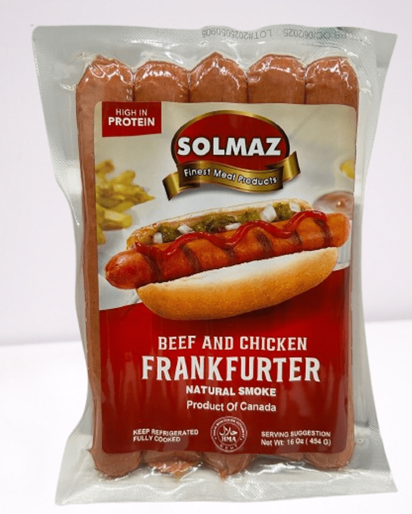 Solmaz Frankfurter Sausage 1 Lb (HALAL) - TULUMBA
