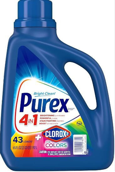 Purex Detergent W/Clorox For Color-Purex Bright Clean 43.5oz