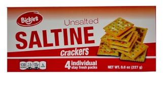 BICKIES SALTINE CRACKERS - UNSALTED 8 oz - TULUMBA