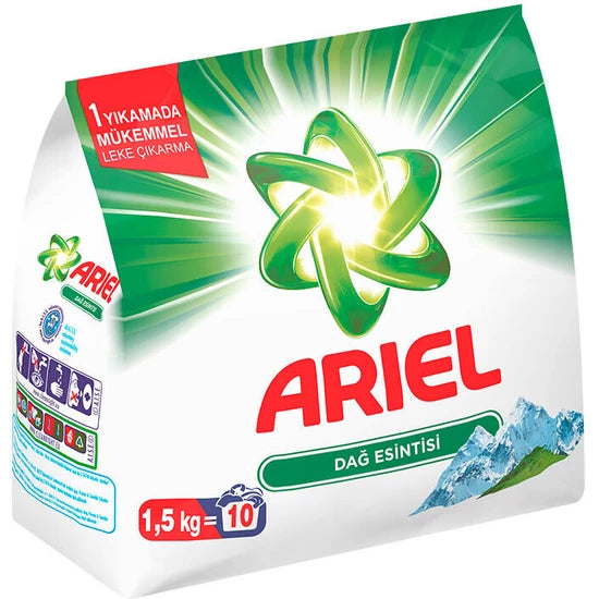 ARIEL LAUNDRY POWDER 1,5 KG ( 53 oz.) MOUNTAIN BREEZE for COLORS