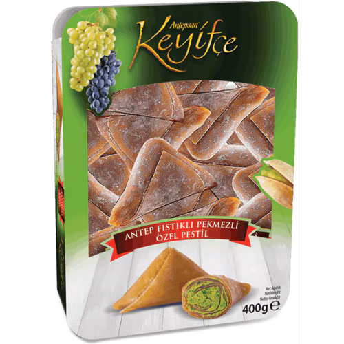 KEYIFCE ANTEP FISTIKLI OZEL PESTIL (MUSKA) DELIGHT WITH MOLASSES AND PISTACHIO 400gr