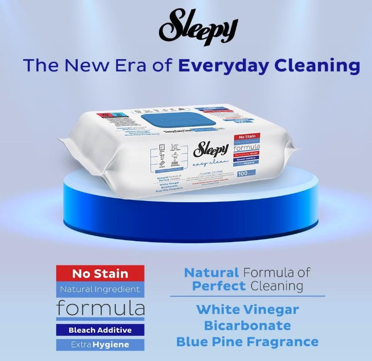 Sleepy Easy Clean Bleach Additive Wet Wipes-100 pcs